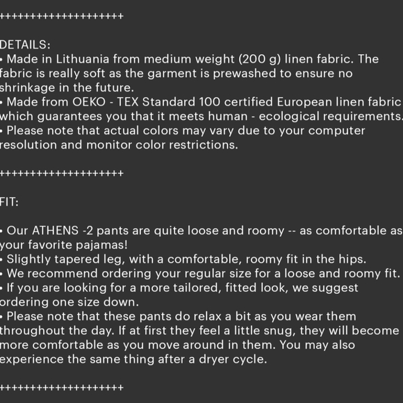 Loose Linen Pants, Dusty Lavender, Women's Size M/L - Picture 10 of 16